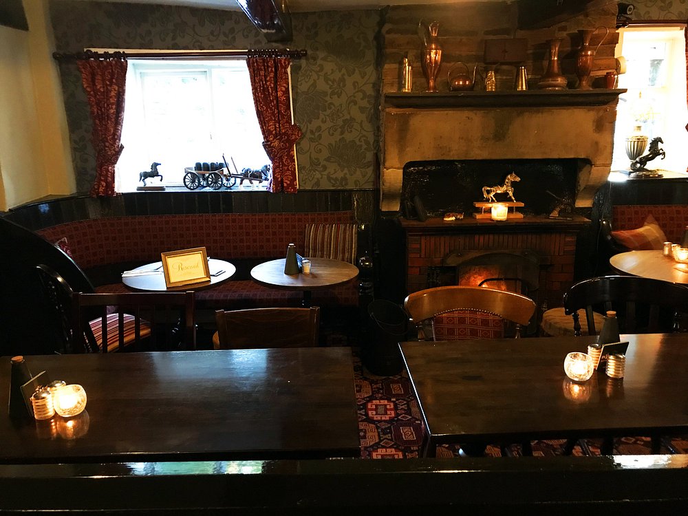 Cozy interior of The Black Horse Inn